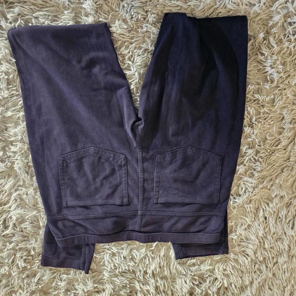 HUE Black Velour Leggings with Waistband Detail, Size Small - Picture 4 of 6